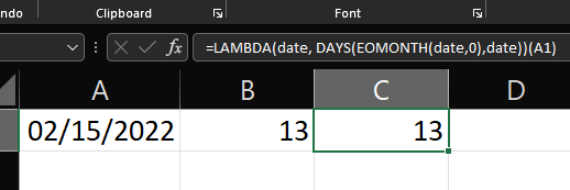 Using LAMBDA manually