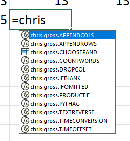 Using formulas with namespaces